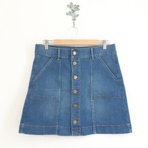 CCO LOFT Button Front Denim Mini Skirt 29/8